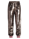 PALM ANGELS WOMEN'S SEQUIN-EMBROIDERED TRACK PANTS
