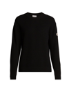 Moncler Men's Wool & Cashmere Crewneck Sweater In Black