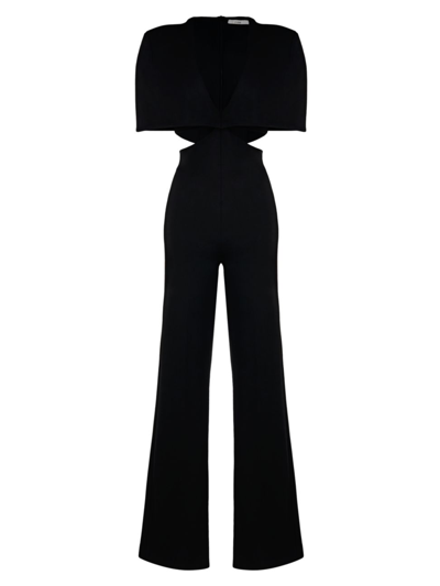 Et Ochs Conner Capelet Jumpsuit In Black