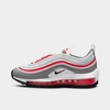 Nike Big Kids' Air Max 97 Casual Shoes In White/black/flat Pewter/light Silver