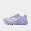 Brooks Ghost 14 Running Shoe In Lilac/purple/lime