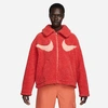 Nike Sportswear Swoosh Women's Full-zip Jacket In Lobster/crimson Bliss