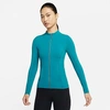 Nike Women's Dri-fit Yoga Luxe Full-zip Jacket In Geode Teal/midnight Turquoise