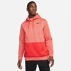 Nike Therma Men's Pullover Training Hoodie In University Red/magic Ember/heather/black