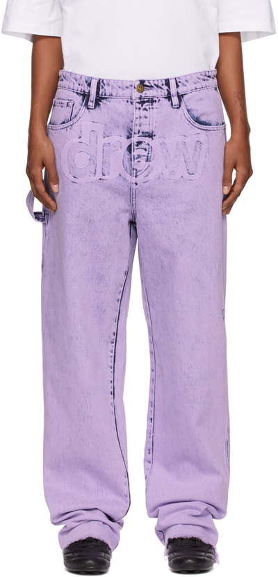 Drew House Ssense Exclusive Purple Secret Carpenter Jeans In Painted Lavender