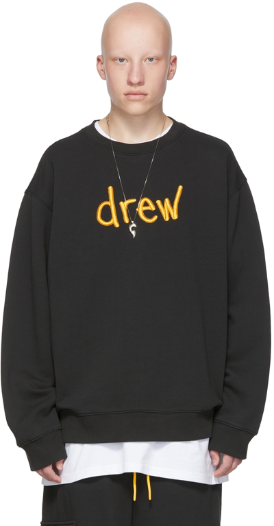 Drew House Ssense Exclusive Black Scribble Sweatshirt