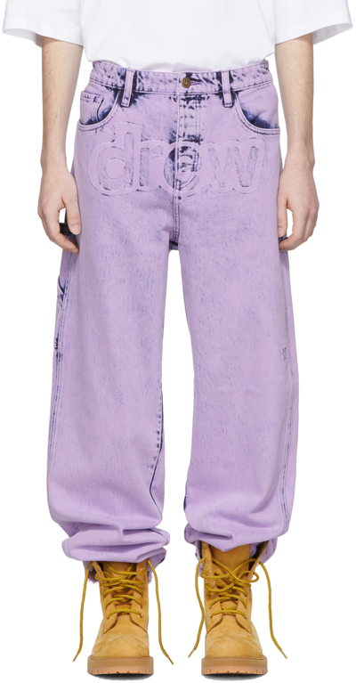 Drew House Ssense Exclusive Purple Secret Carpenter Jeans In Painted Lavender
