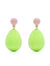 Eshvi Drop-design Earrings In Green