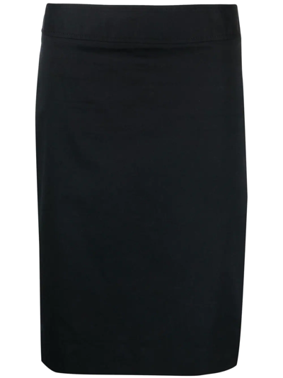 Pre-owned Dolce & Gabbana 1990s High-waist Pencil Skirt In Black