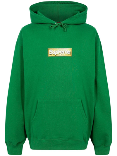 Supreme Bling Box Logo Hoodie In Green