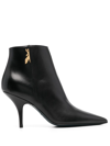 PATRIZIA PEPE POINTED-TOE 90MM ANKLE BOOTS