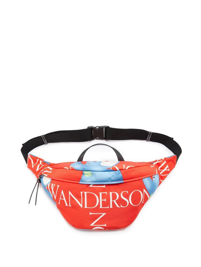 Jw Anderson Bum Bag With Elephant Motif In Red