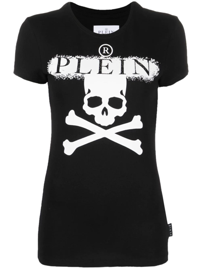 Philipp Plein Skull-print Short-sleeve T-shirt In Black
