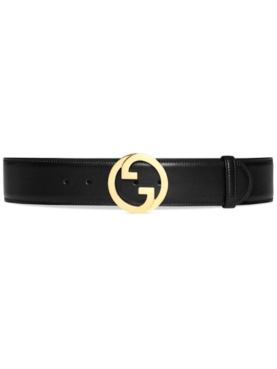 Gucci Blondie Interlocking-g Belt In Black