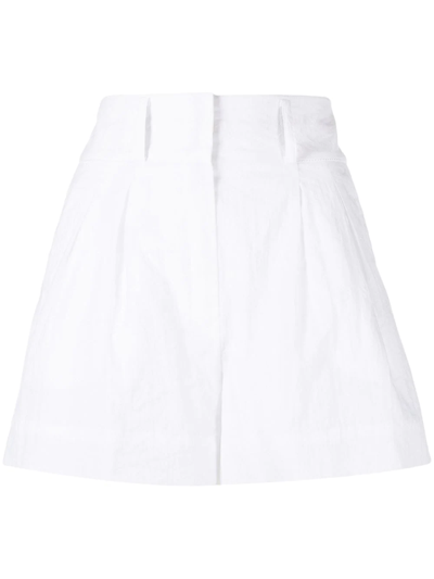 Shiatzy Chen High-waisted Chino Shorts In White