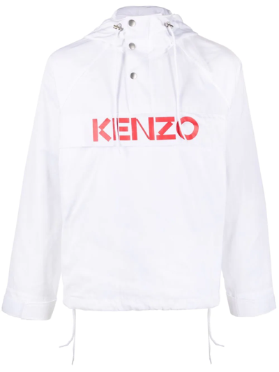 Kenzo Logo-print Lightweight Jacket In White