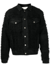 Alyx X Blackmeans Shred-detail Denim Jacket In Black