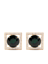 ALESSANDRA RICH CRYSTAL-EMBELLISHED SQUARE EARRINGS