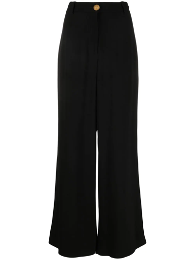 Balmain High-waisted Palazzo Pants In Black