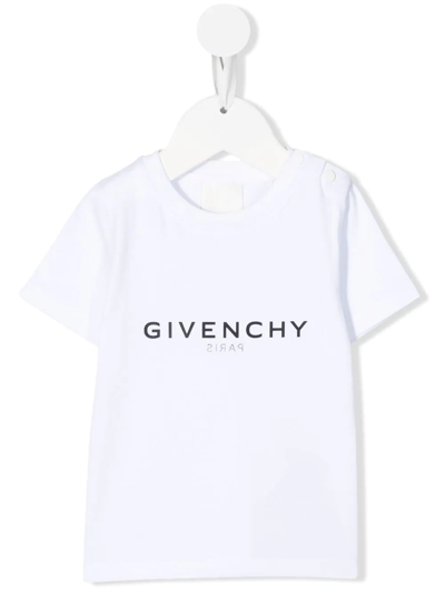 Givenchy Babies' Logo-print Cotton T-shirt In White