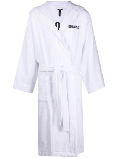 DSQUARED2 LOGO EMBROIDERED BATH ROBE