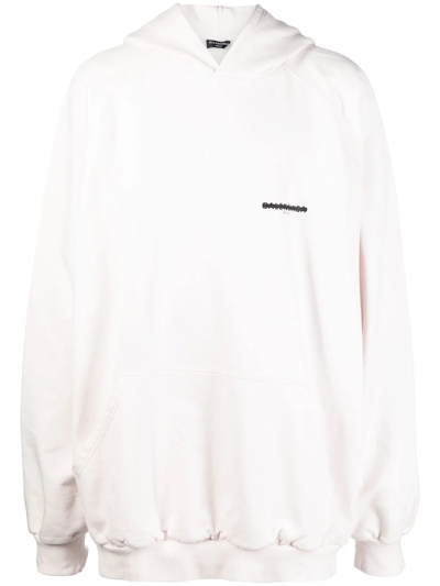 Balenciaga Strike 1917 Logo超大款连帽衫 In White