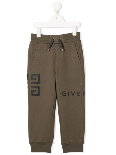 Givenchy Kids' Logo-print Tracksuit Bottoms In Green