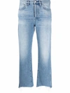 3x1 Mid-rise Cropped Jeans In Denim