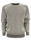 SEASE DINGHY - RIBBED CASHMERE REVERSIBLE CREW NECK jumper