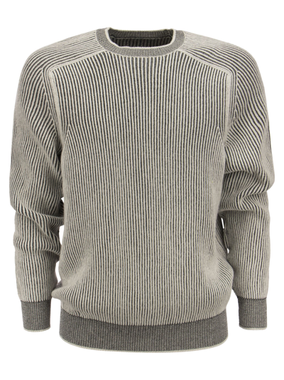 SEASE DINGHY - RIBBED CASHMERE REVERSIBLE CREW NECK SWEATER
