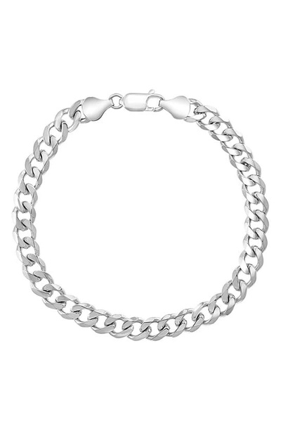 Effy Sterling Silver Curb Link Bracelet In White
