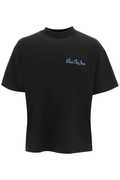 Blue Sky Inn Logo-embroidered T-shirt In Black