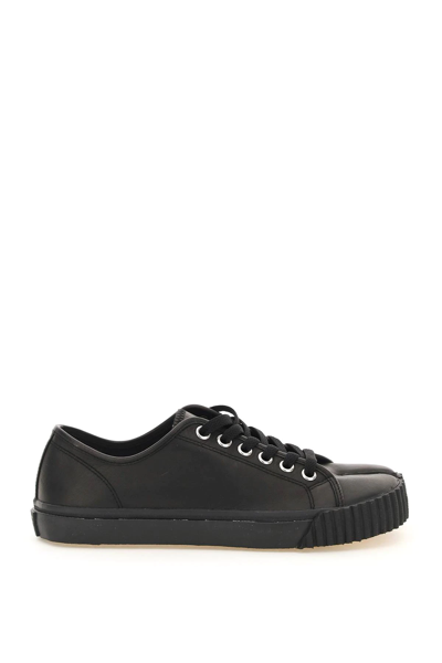 Maison Margiela Leather Tabi Sneakers In Black