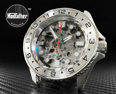 Pre-owned Seiko Custom  Nh70 Mod “the Terminator” Automatic Watch - Hand Made Glass Dial
