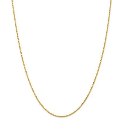 Pre-owned Superdealsforeverything Real 14kt Yellow Gold 16 Inch 1.5mm Parisian Wheat With Lobster Clasp Chain