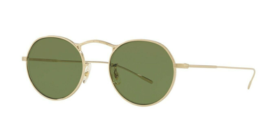 Pre-owned Oliver Peoples M-4 30th Ov 1220s Soft Gold/g-15 Green (5035/52) Sunglasses