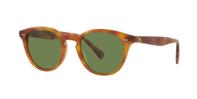 Pre-owned Oliver Peoples Desmon Sun Ov 5454su Semi Matter Havana/vibrant Green Sunglasses