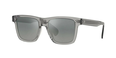 Pre-owned Oliver Peoples Casian Ov 5444su Workman Grey/silver Flash Shaded Sunglasses