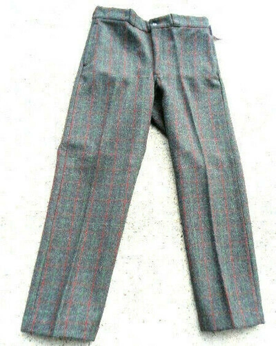 Pre-owned Johnson Woolen Mills Wool Pants Made In Usa In Adirondack Plaid