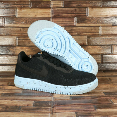 Pre-owned Nike Air Force Crater Flyknit Black/chambray Blue
