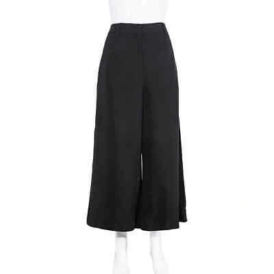 Pre-owned Burberry Ladies Silk Wool Tailored Culottes In Black