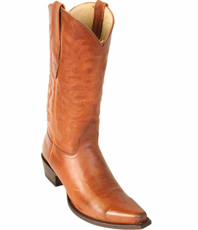 Pre-owned Los Altos Boots Los Altos Genuine Honey Premium Leather Snip Toe Cowboy Western Boots D Width In Brown