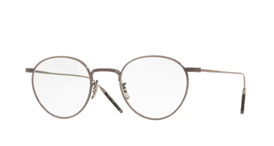 Pre-owned Oliver Peoples 0ov 1274t Tk-1 5076 Pewter Titanium Unisex Eyeglasses In Clear