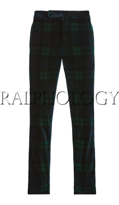 Pre-owned Ralph Lauren Purple Label Gregory Blackwatch Velvet Dress Formal Pants Trouser