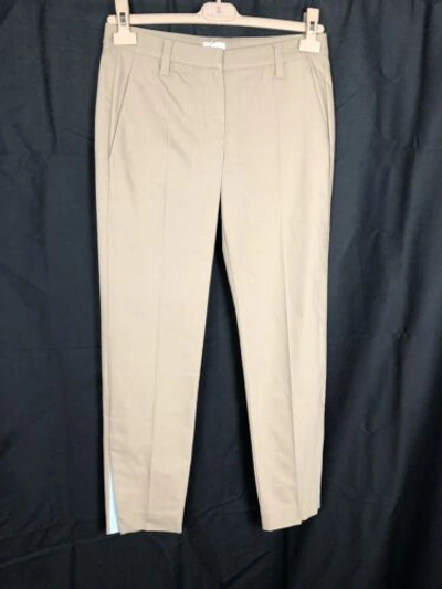 Pre-owned Brunello Cucinelli $995  Womens Pants Beige Brown Size M Medium 42 6