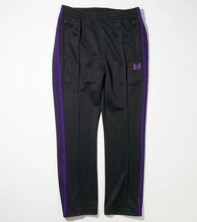 Pre-owned Needles Narrow Track Pant Poly Smooth Freak's Exclusive Nepenthes Black Purple