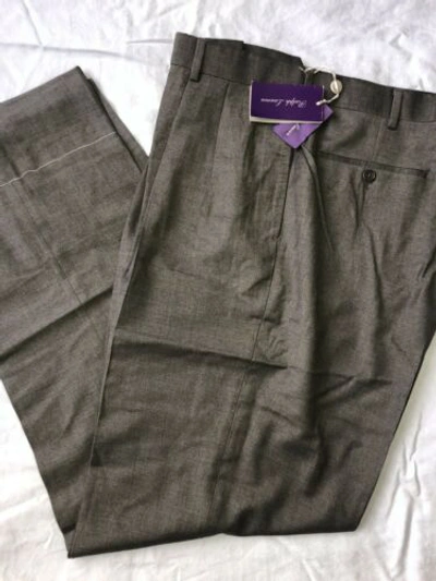 Pre-owned Ralph Lauren $595 Polo  Purple Label Men Wool Dress Pant Italy Gray 40 R