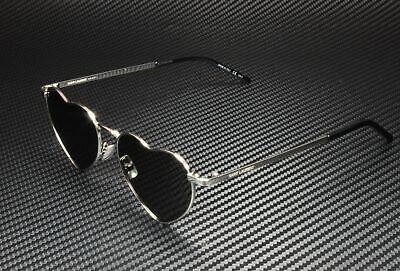 Pre-owned Saint Laurent Ysl 301 Loulou 001 Round Silver Black Grey 52mm Unisex Sunglasses In Solid Grey