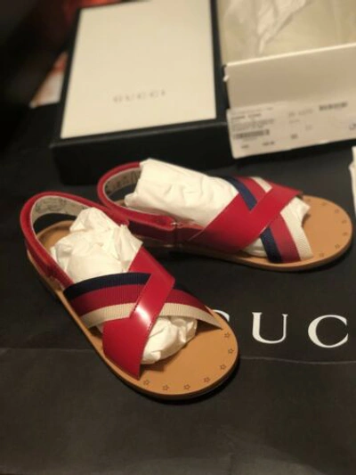 Pre-owned Gucci Kids Sandals In Red