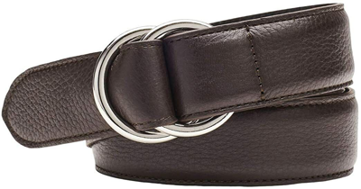 Pre-owned Peter Millar Deerskin Leather Belt O-ring Espresso Italy Mf19ra03 Size 38 In Brown